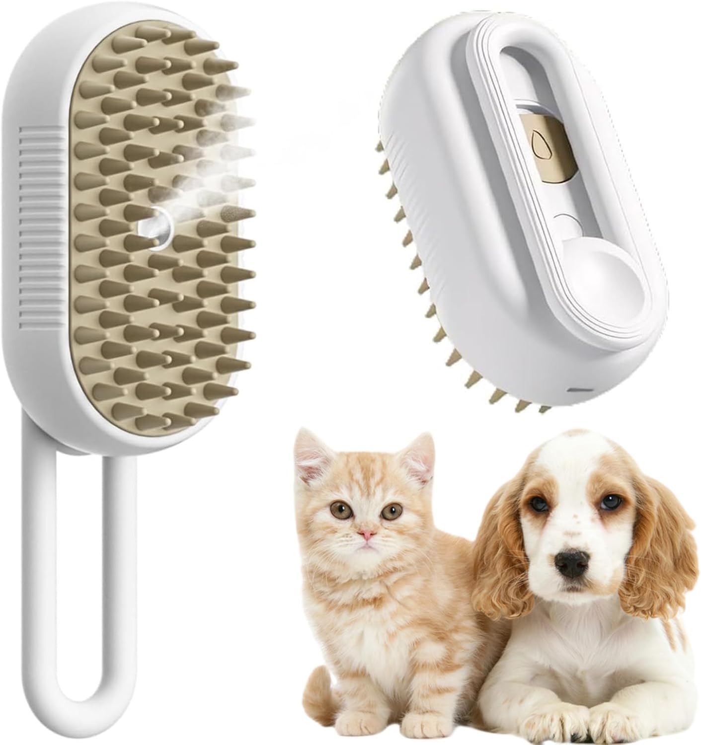 Brosse Chien Chat à Vapeur 3 En 1 Peigne De Massage